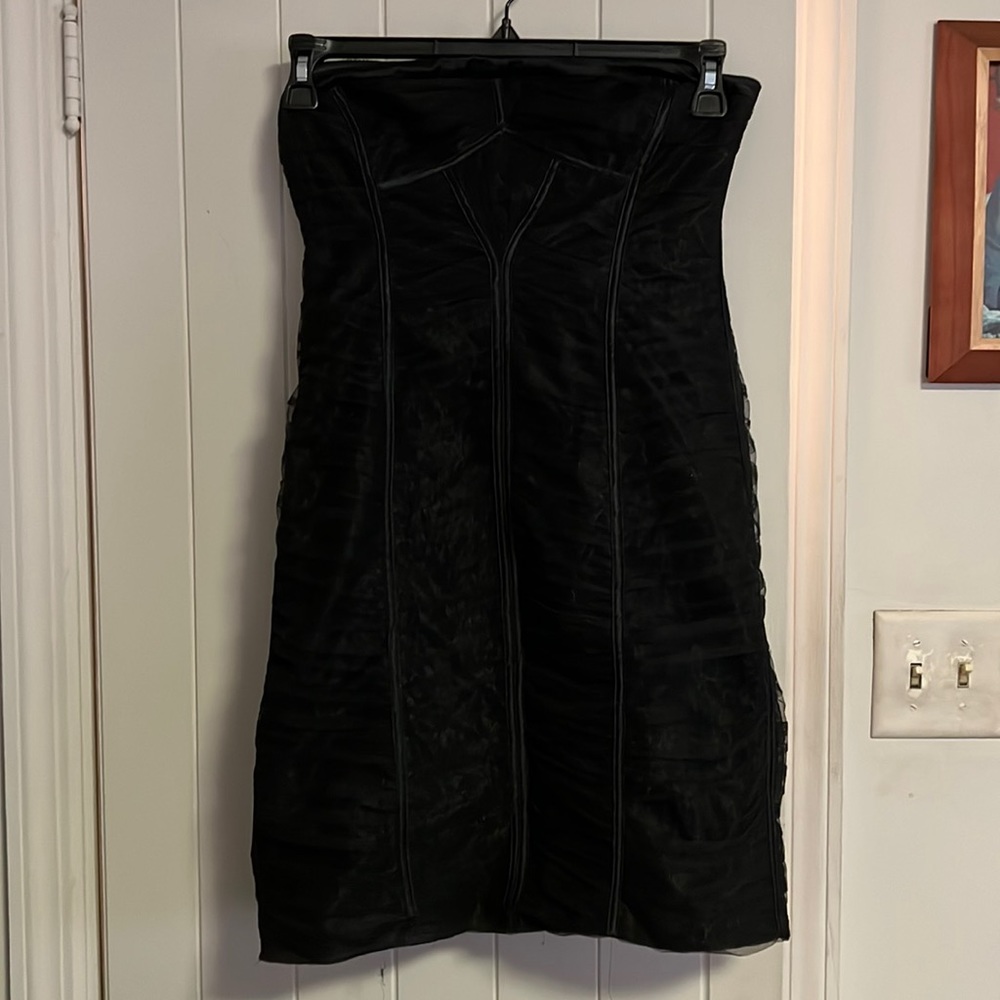 Black mini fitted dress formal